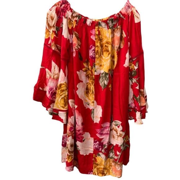 ODDY Off the Shoulder Floral Dress Size Large - Picture 1 of 5